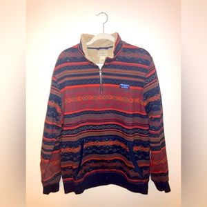 LL Bean Sherpa Collar Queter Zip Sweatshirt